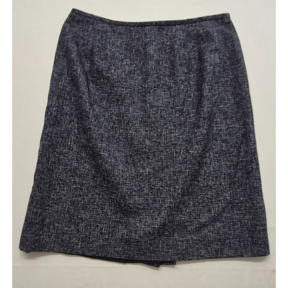 Preston & York‎ women's blue knee length straight penicil skirt zip-up sz. 12
